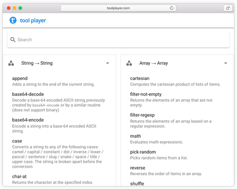 Tool Player — Text Manipulation Tools